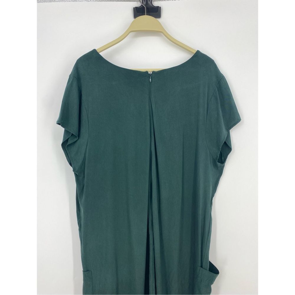 Universal Standard Kia Cupro Jumpsuit Lagenlook Slouch Green Size 14-16 - Picture 9 of 12